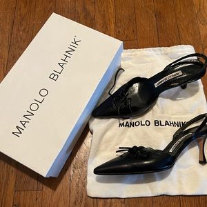 Vintage Manolo Blahnik slingback pumps